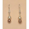 Boucles d oreilles mariage ivoire cappuccino BO1164A