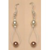 Boucles d oreilles mariage ivoire cappuccino BO1164B