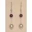 Boucles d oreilles mariage bordeaux ivoire BO1170A Boucles d oreilles mariage bordeaux ivoire BO1170A