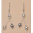 Boucles d oreilles mariage gris et blanc BO1171A Boucles d oreilles mariage gris et blanc BO1171A