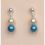 Boucles d oreilles mariage ivoire et turquoise BO1182B Boucles d oreilles mariage ivoire et turquoise BO1182B