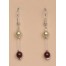 Boucles d oreilles mariage ivoire et bordeaux BO1184A Boucles d oreilles mariage ivoire et bordeaux BO1184A