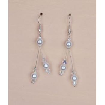 Boucles d oreilles blanc cristal BO1204A