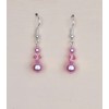Boucles d oreilles rose cristal BO1205A