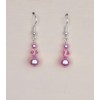 Boucles d oreilles rose cristal BO1205A