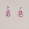 Boucles d oreilles rose cristal BO1205B