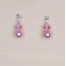 Boucles d oreilles rose cristal BO1205B