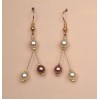 Boucles d oreilles ivoire cappuccino BO1208B