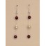 Boucles d oreilles mariage ivoire bordeaux BO1210A
