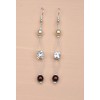 Boucles d oreilles ivoire chocolat strass BO1214A