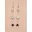 Boucles d oreilles ivoire chocolat strass BO1214A