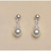 Boucles d oreilles mariage blanc cristal BO2037Z