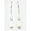 Boucles d oreilles mariage ivoire cristal BO2081A