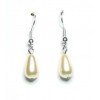 Boucles d oreilles mariage goutte ivoire BO2084A
