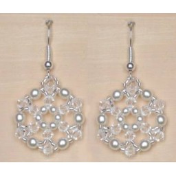 Boucles d oreilles mariage blanc et cristal BO4234Z