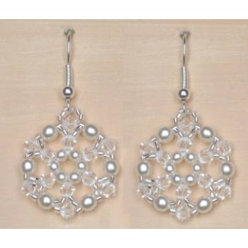 Boucles d oreilles mariage blanc et cristal BO4234Z