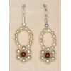 Boucles d oreilles mariage ivoire et bordeaux BO4251Z