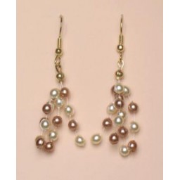 Boucles d oreilles ivoire et cappuccino BO4259Z