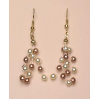 Boucles d oreilles ivoire et cappuccino BO4259Z