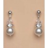 Boucles d oreilles blanc cristal strass BO4262A