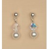 Boucles d oreilles mariage blanc cristal BO4271A