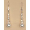 Boucles d oreilles mariage blanc cristal BO4271B