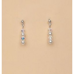 Boucles d oreilles mariage blanc cristal BO4272A