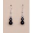 Boucles d oreilles noir et gris BO4278A
