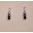Boucles d oreilles noir et gris BO4278B