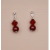 Boucles d oreilles rouge foncéBO4279A