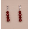 Boucles d oreilles rouge et cristal BO4279B