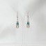 Boucles d'oreilles mariage blanc turquoise strass BO4287A