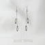 Boucles d'oreilles mariage blanc et argent BO1270B