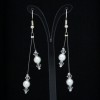 Boucles d'oreilles mariage blanc cristal BO1267A