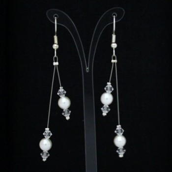 Boucles d'oreilles mariage blanc cristal BO1267A