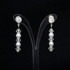 Boucles d'oreilles blanc cristal strass BO1275A