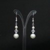 Boucles d'oreilles blanches et cristal BO4288A