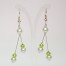 Boucles d'oreilles blanc et vert anis BO1277A