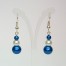 Boucles d'oreilles mariage blanc bleu royal BO4289A