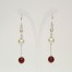 Boucles d'oreilles ivoire clair et bordeaux BO4291A