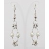 Boucles d'oreilles mariage blanc strass BO1282A