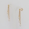 Boucles d'oreilles blanc et or BO6004