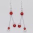 Collier mariage fleur rouge et blanc CO1285A