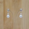 Boucles d oreilles mariage blanc et cristal de Swarovski BO1179A