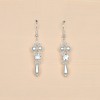 Boucles d oreilles blanc cristal et strass BO1221B