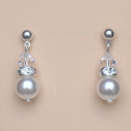 Boucles d oreilles blanc cristal strass BO4262A