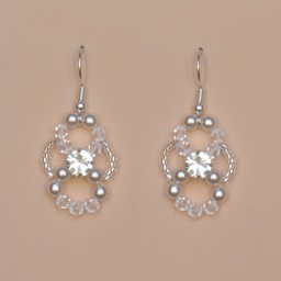 Boucles d oreilles blanc cristal strass BO4261Z