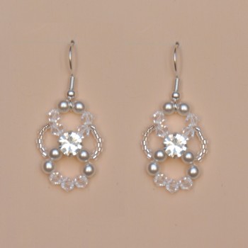 Boucles d oreilles blanc cristal strass BO4261Z