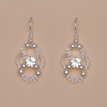 Boucles d oreilles blanc cristal strass BO4261Z