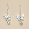 Boucles d oreilles mariage papillon ivoire cristal BO1174A